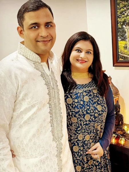 Shruti Mishra with her husband