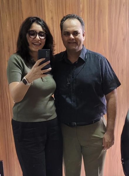 Sumaira Abidi with her husband