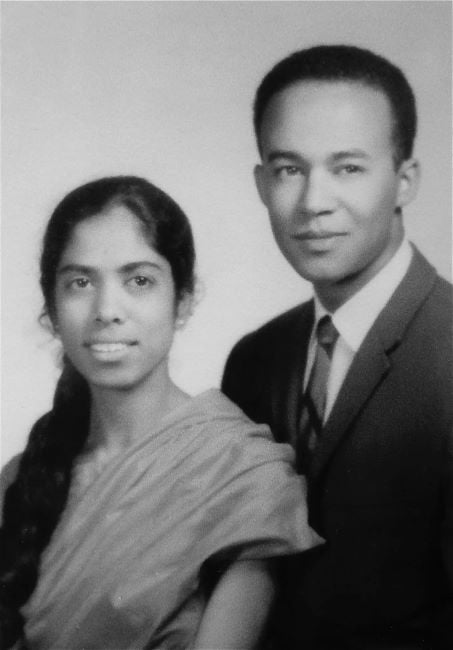 Donald J. Harris with his wife