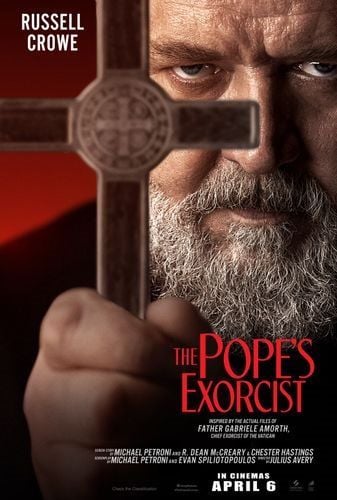 A poster of the film The Pope's Exorcist (2023)