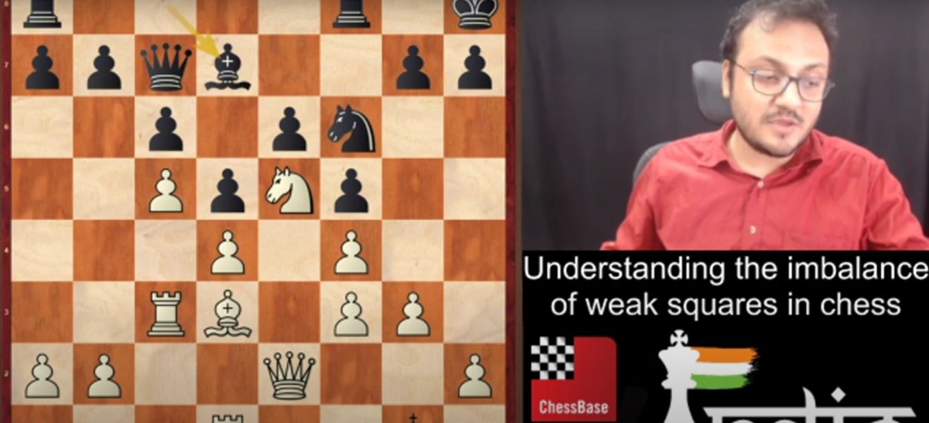 A still of Sagar Shah teaching chess on YouTube