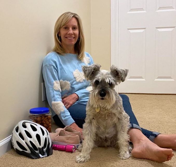 Jacqui Jeras with her dog Astro