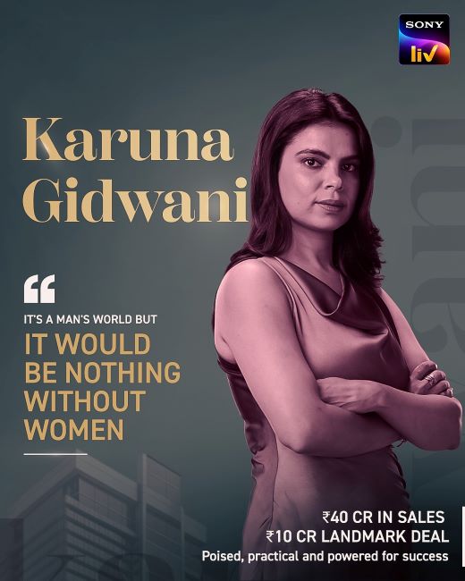 Karuna Gidwani on the poster of Million Dollar Listing India (2024)