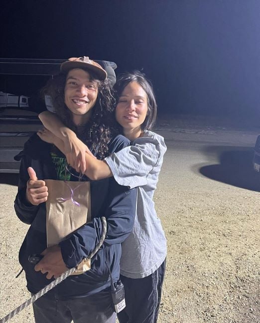 Kelsey Asbille with her brother