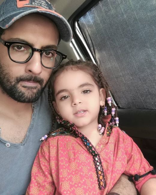 Mohib Mirza with his daughter