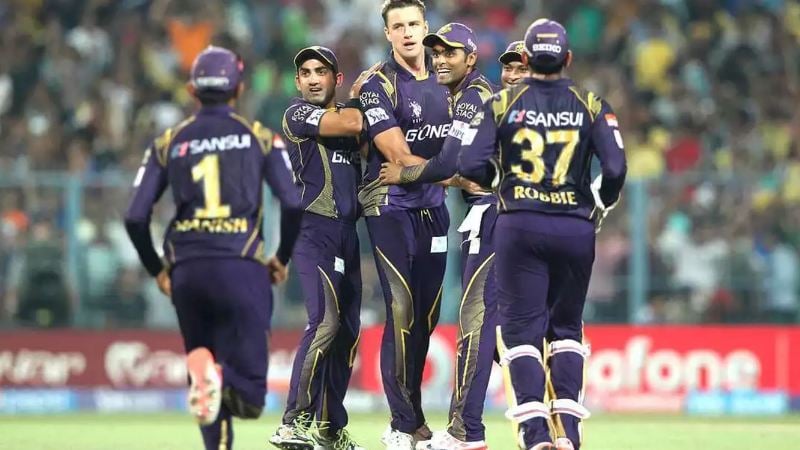 Morné Morkel's photo with KKR teammates during an IPL match