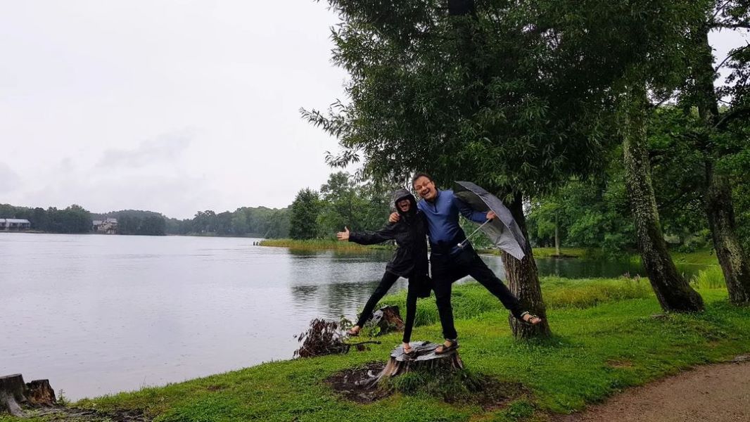 Sagar Shah with Amruta Mokal in Lithuania