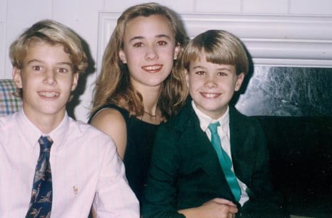 A childhood picture of Shep Rose (left) with his siblings