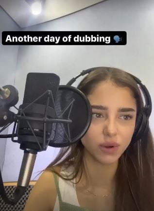 A photo of Noa Cohen when she was dubbing