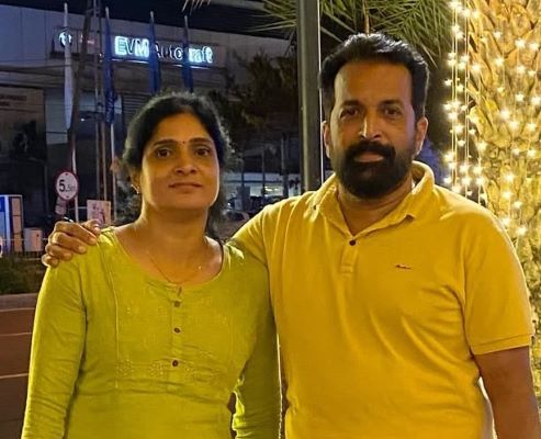 Dileep Shankar with wife