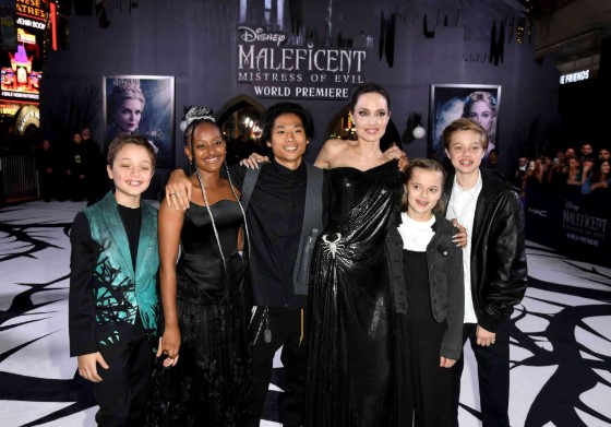 Zahara Marley Jolie-Pitt with her siblings and Angelina Jolie at the launch of Zahara Collection jewellery line