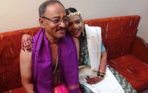 Urmila Lawekar with her father