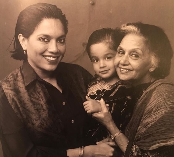 Zohran Mamdani with his mother and grandmother
