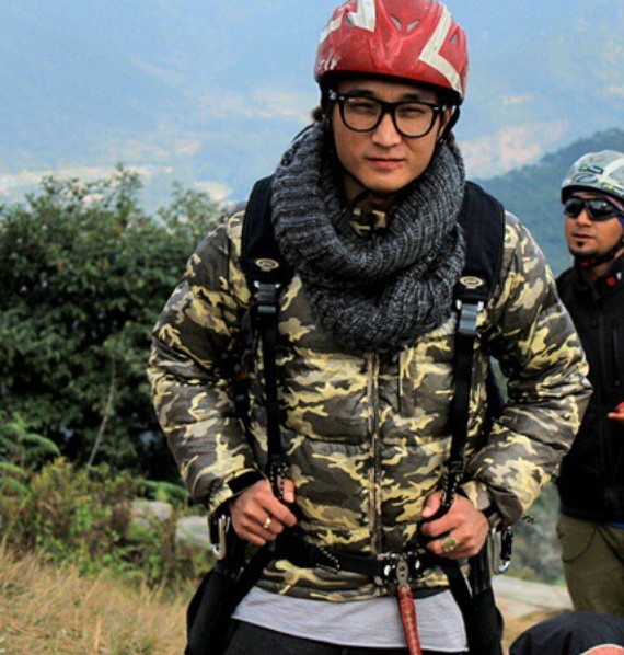 Sudan Gurung while enjoying a trip