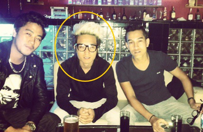 Sudan Gurung while enjoying an alcoholic beverage with his friends