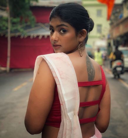 Bhoomi Shetty's back tattoo