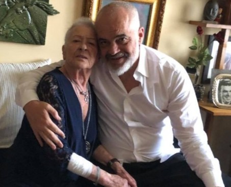 Edi Rama with his mother