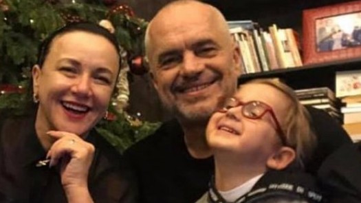 Edi Rama with his wife and son Zaho Rama