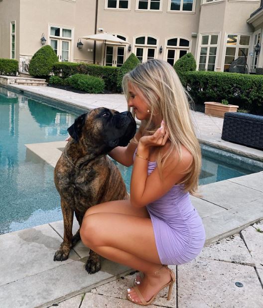 Elena Yates with a dog
