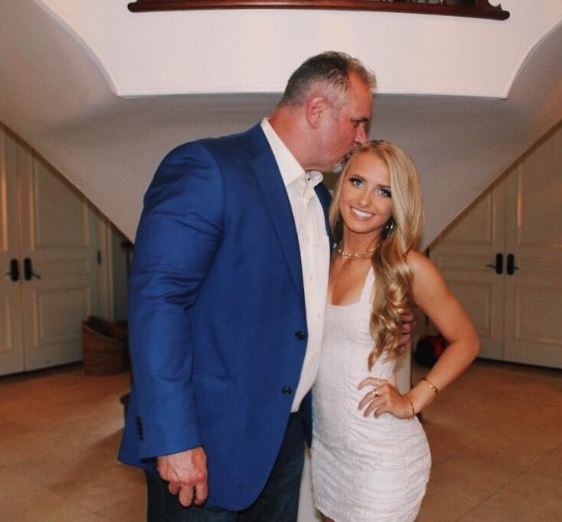 Elena Yates with her father