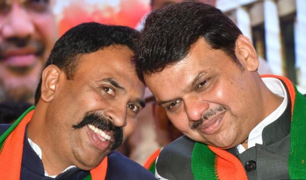 Ranjitsinh Naik Nimbalkar with Devendra Fadnavis
