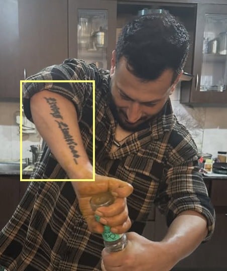 Rishabh Tondon's Living Limitless tattoo on his right arm