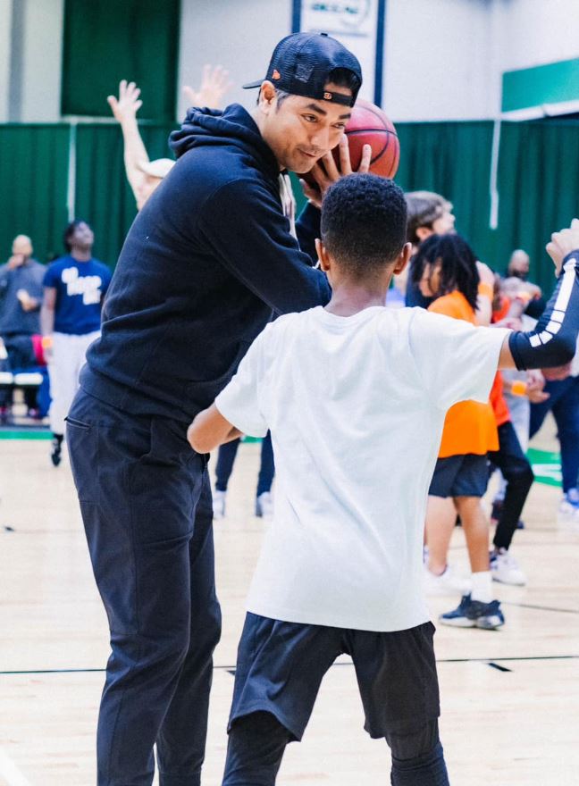 Aftab Pureval, while playing basketball