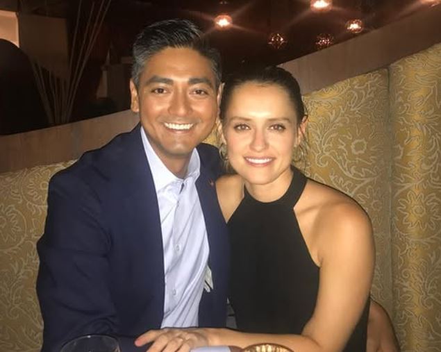 Aftab Pureval with his wife