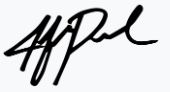 Aftab Pureval's signature