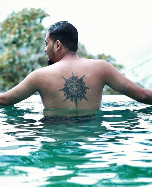 Chidambaram S. Poduval's tattoo on his back