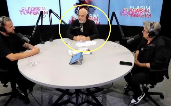 Edi Rama during his podcast 'Flasim'