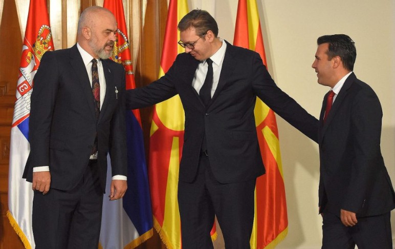 Edi Rama during the cooperation deal, 'Mini Schengen,' with Serbia and North Macedonia