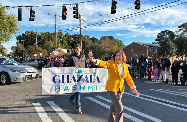 Ghazala Hashmi, during her election campaign