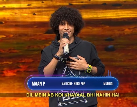 Maan Pannu while performing the song I'm Done on the music reality show I-Popstar