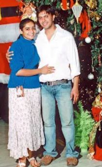 Meera Vasudevan with her first husband, Vishal Agarwal
