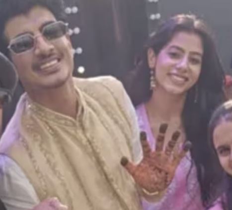 Nandika Dwivedi with Palash Muchhal