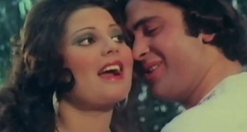 Sulakshana Pandit and Rishi Kapoor in a still from the film 'Raaja' (1975)