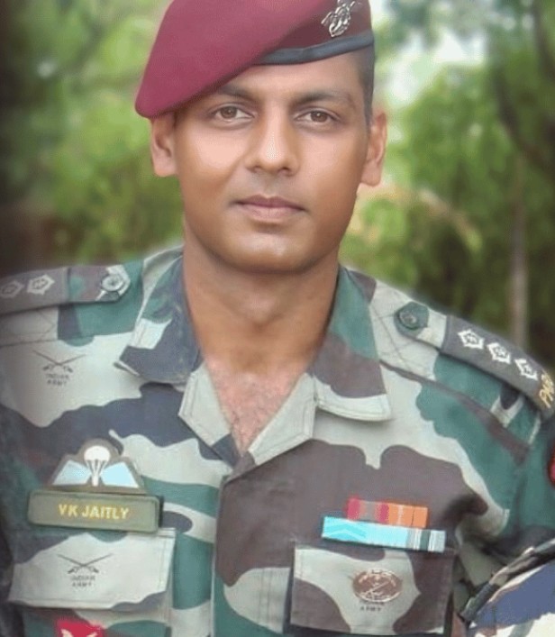 Vikrant Kumar Jaitly during his period in the Indian Army