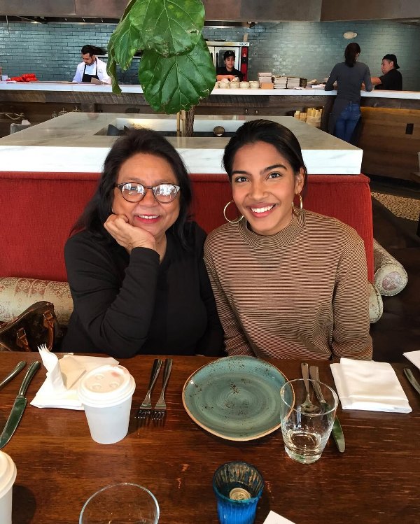 Zara Rahim with her mother