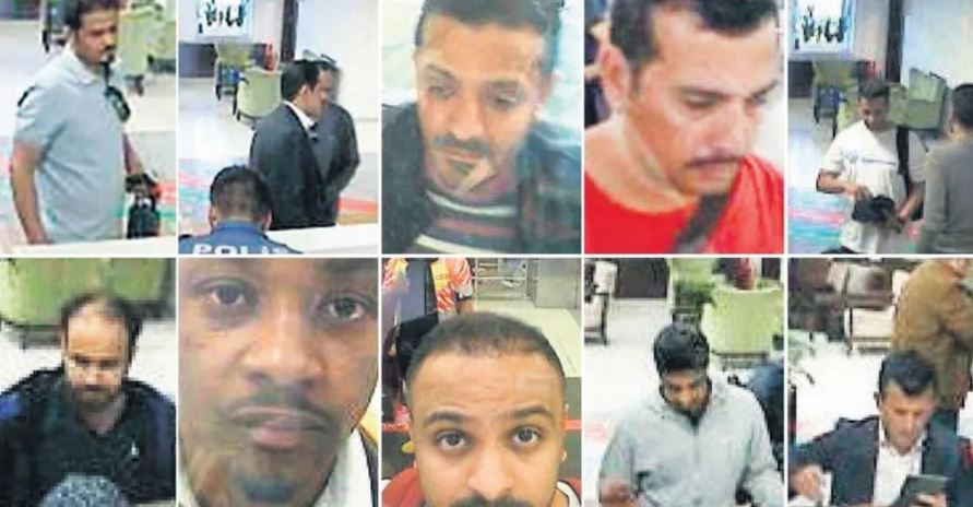 A picture of suspected Saudis men who were involved in Khashoggi's murder