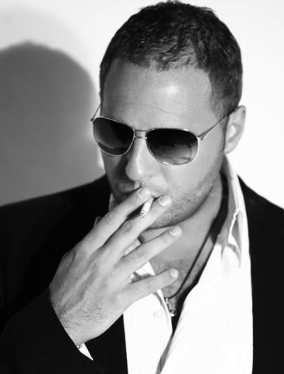 Andriy Yermak while smoking a cigarette