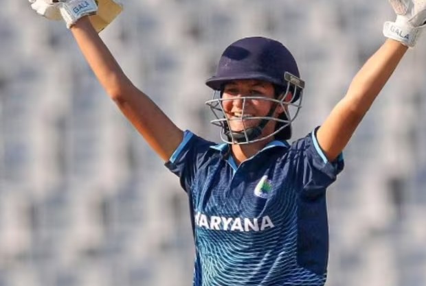 Deeya Yadav while playing for Haryana Cricket Association