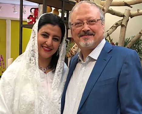 Jamal Khashoggi with his third wife