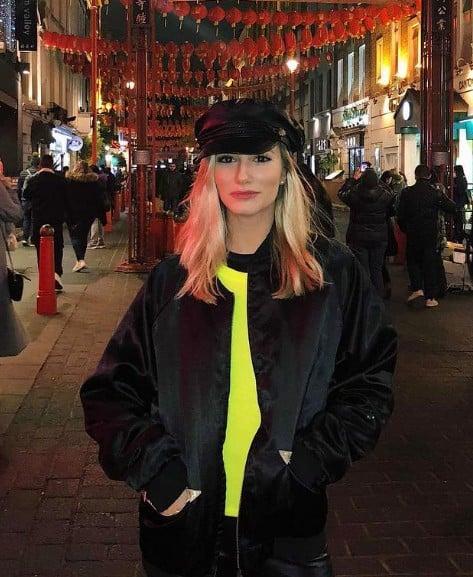 Luana Lopes Lara during a trip to London