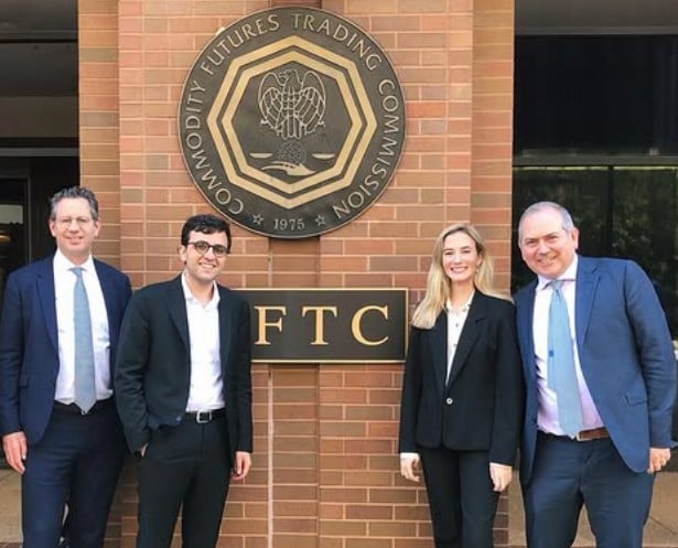 Luana Lopes Lara with Tarek Mansour at the Commodity Futures Trading Commission (CFTC)
