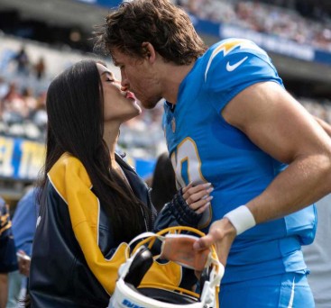 Madison Beer with Justin Herbert