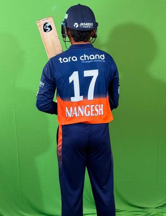 Mangesh Yadav, while wearing his jersey for MPL