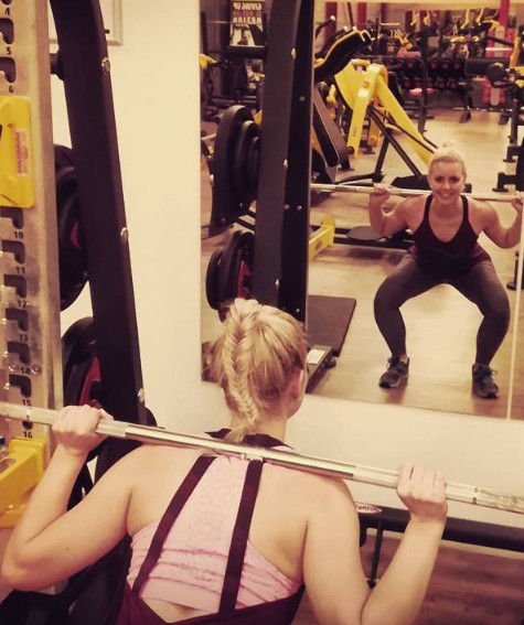 Michaela Benthaus during a gym session