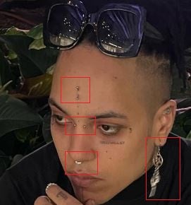 Poorstacy's face piercings