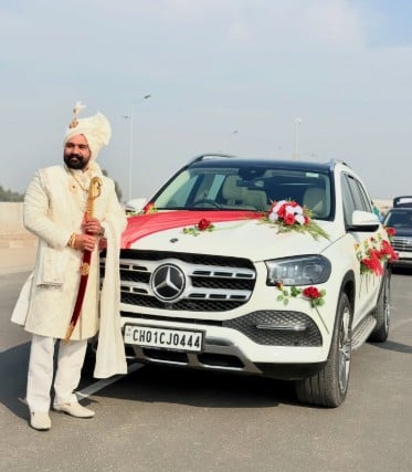 Rana Balachauria with his Mercedes